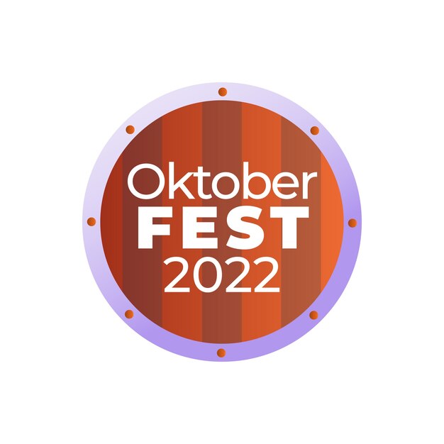 Farbverlauf-Logo-Vorlage für das Oktoberfest