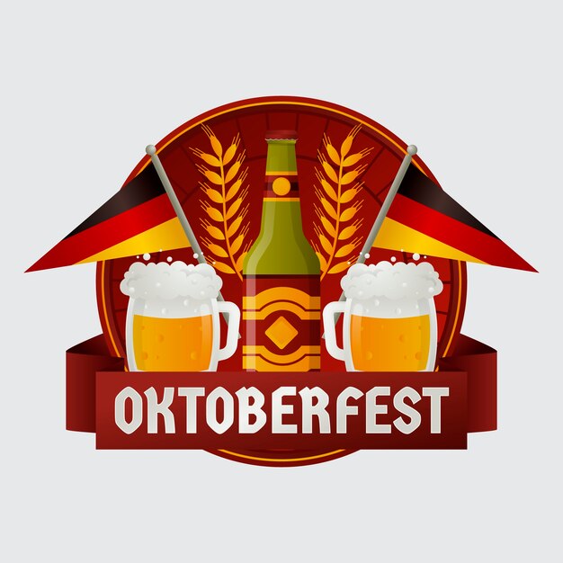 Farbverlauf-Logo-Vorlage für das Oktoberfest