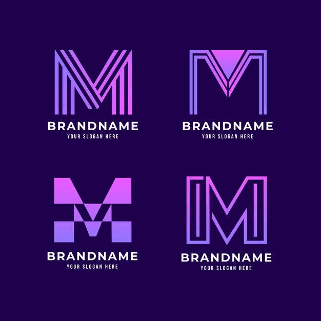 Farbverlauf m Logo Sammlung