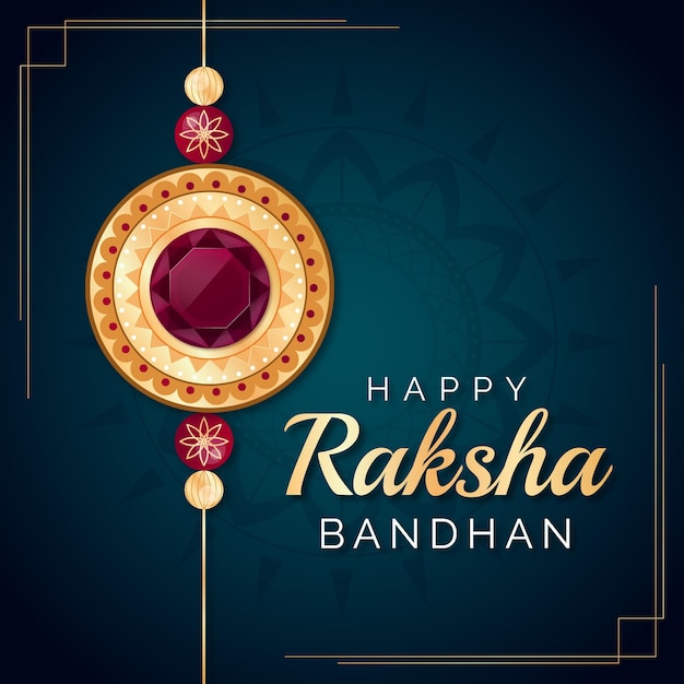 Kostenloser Vektor farbverlauf raksha bandhan illustration