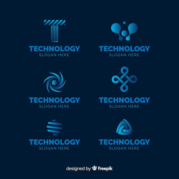 Farbverlauf Technologie Logo Vorlagensammlung