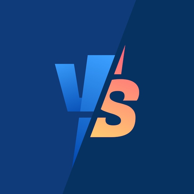 Kostenloser Vektor farbverlauf versus logo-vorlage