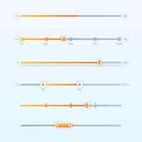 Kostenloser Vektor farbverlaufs-slider-pack