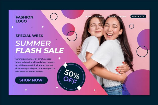 Fashion sale landing page vorlage