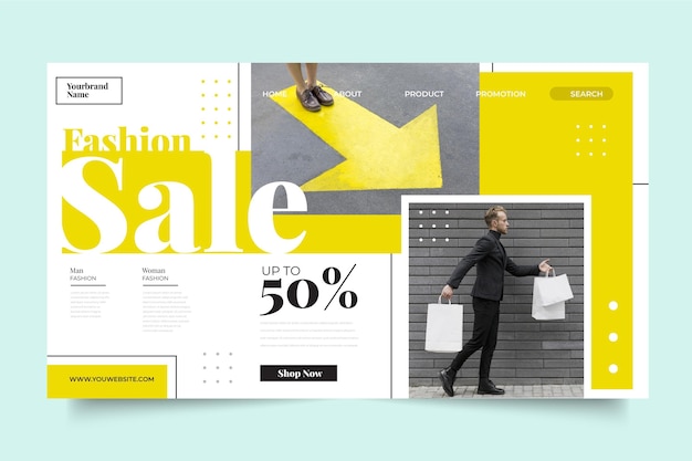 Fashion sale landing page