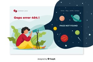 Fehler 404-konzept für zielseite