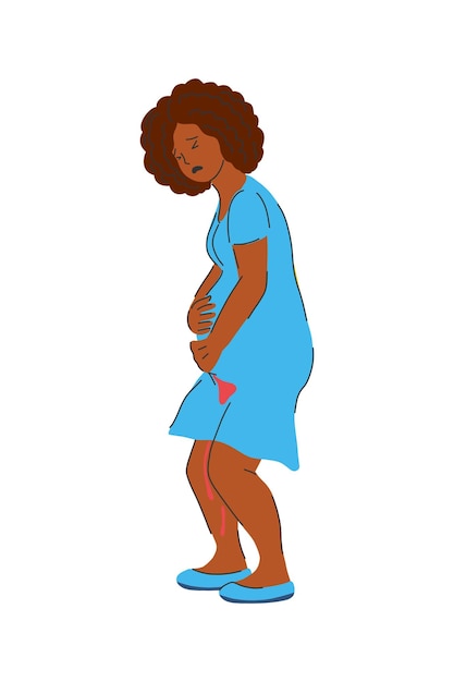 Fehlgeburt und abtreibung schwarze schwangere frau hat fehlgeburt uterusblutungen rhconflict Premium Vektoren