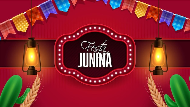 Feier banner für festa junina festival