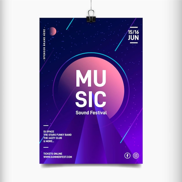 Feier musik festival poster vorlage