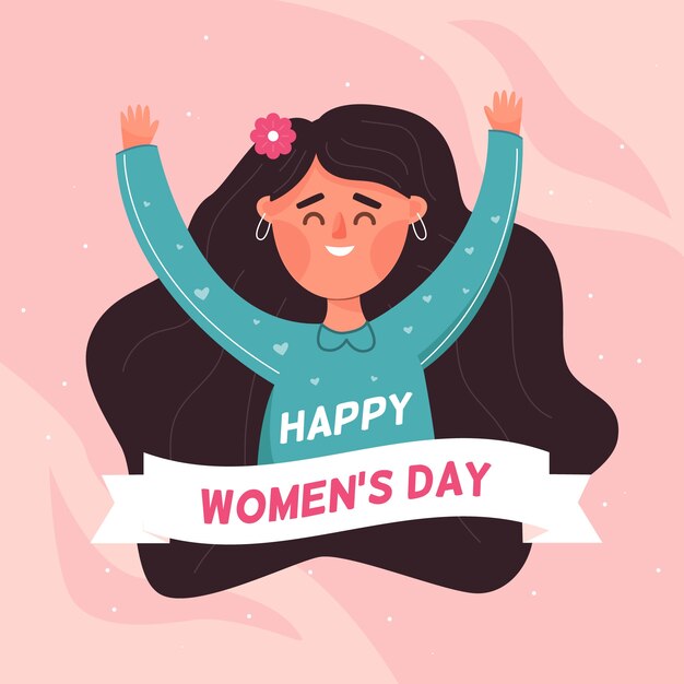 Feierthema der flachen Designfrauen Tages