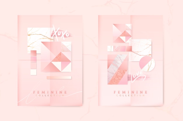 Feminines rosa Plakat