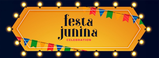 Festa junina beleuchtet dekorationsfeierfahne