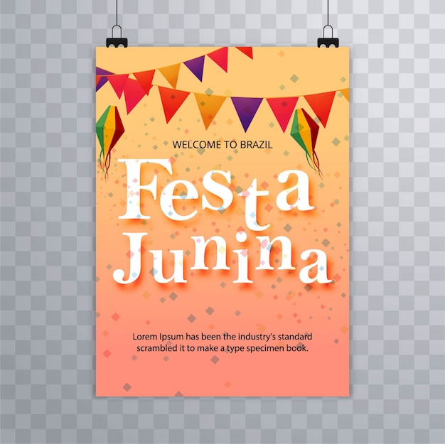 Festa junina bunte broschüre