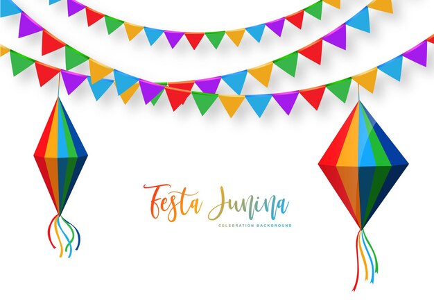 Festa junina dekorativer Feierkartenhintergrund