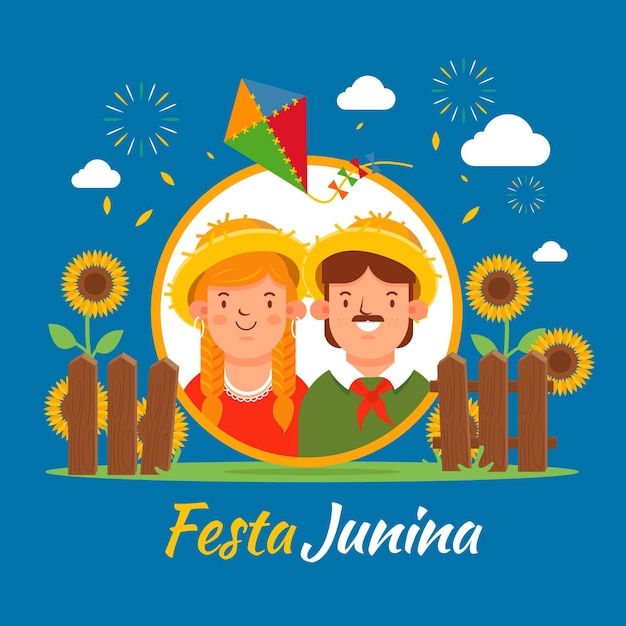 Festa junina flaches design tapete