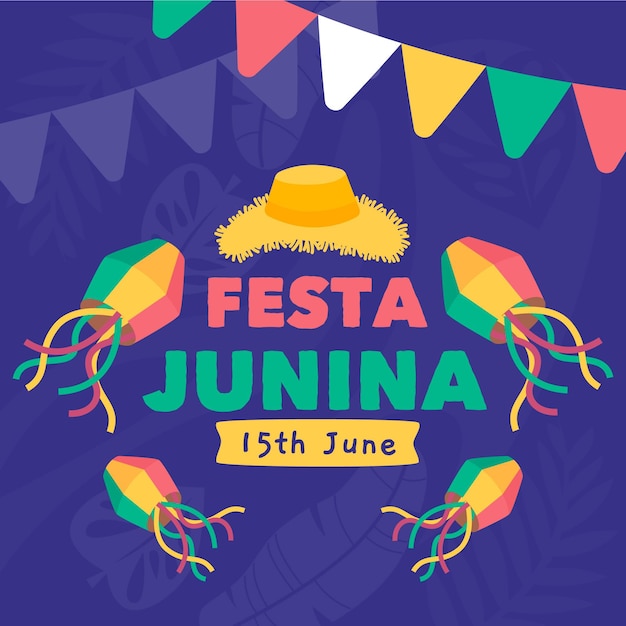 Festa junina hintergrundkonzept