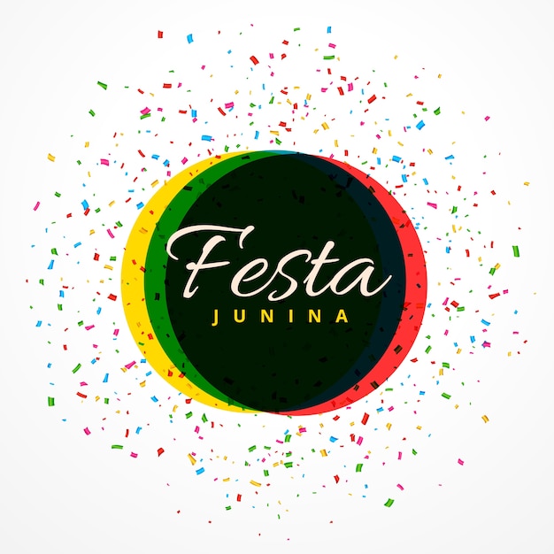 Festa junina party feier hintergrund mit konfetti