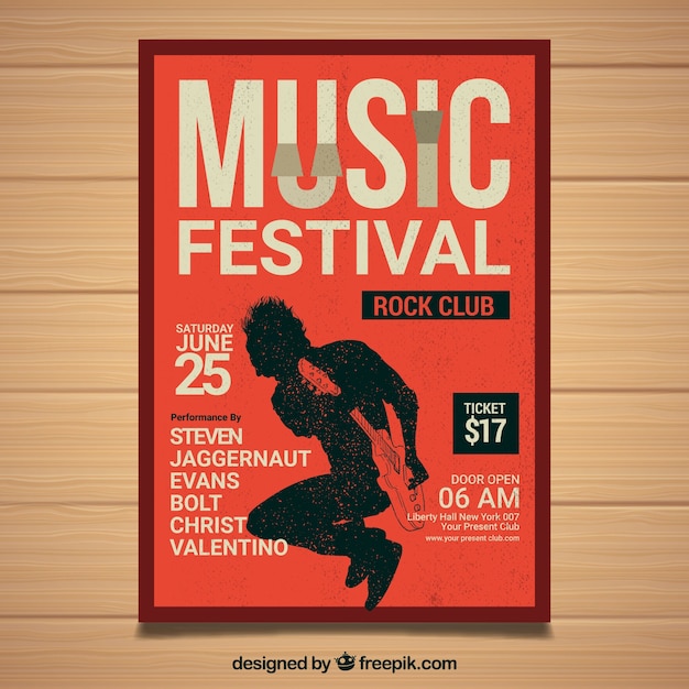 Festival poster mit person spielen