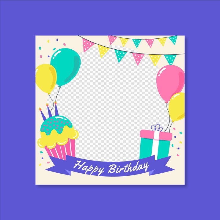 Kostenlose Vektor festlicher geburtstag facebook rahmen