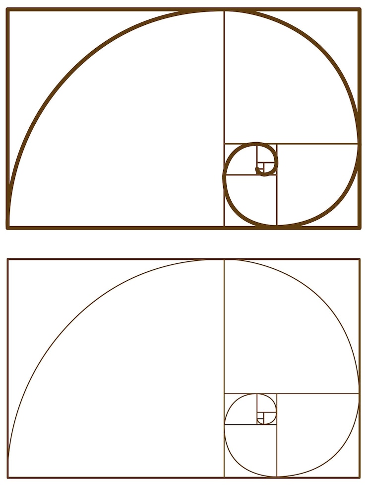 Kostenlose Vektor fibonacci-folgenmathematik fibonacci-zahlen