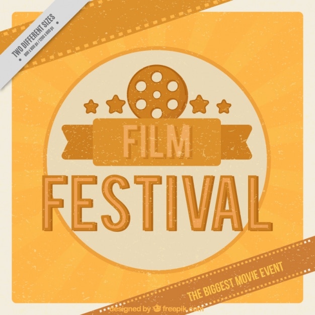 Kostenloser Vektor film festival hintergrund im vintage-stil