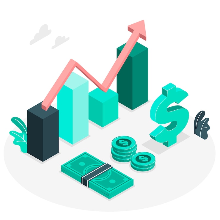 Kostenlose Vektor finance illustration konzept