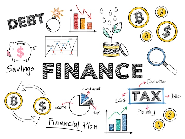 Finanz- und finanzleistungskonzeptillustration