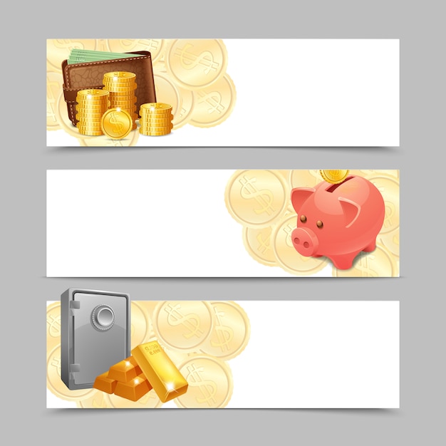 Finanzielle Banner-Set