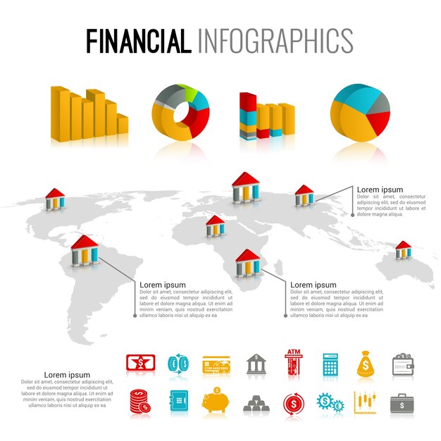 Finanzielle Infographik festgelegt