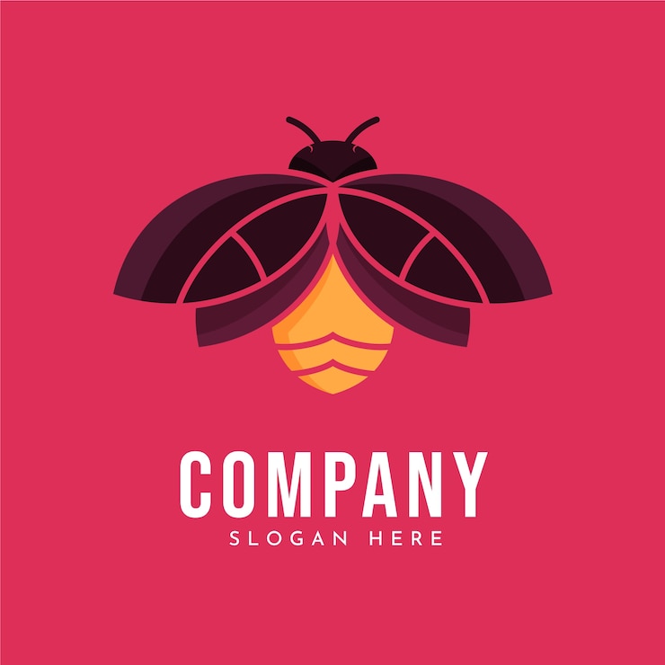 Kostenlose Vektor firefly-branding-logo-vorlage