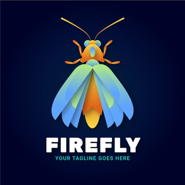 Kostenloser Vektor firefly-branding-logo-vorlage