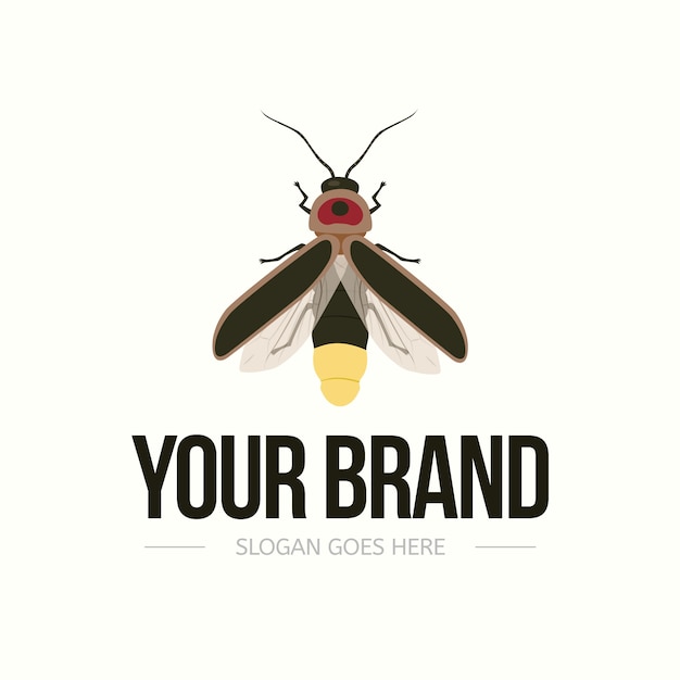 Kostenloser Vektor firefly-branding-logo-vorlage