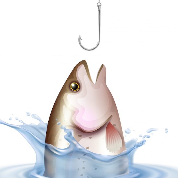 Fischerei realistische Illustration