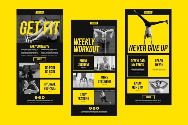 Fitness E-Mail-Vorlage