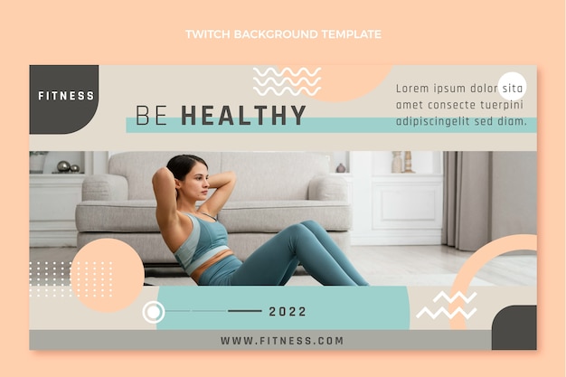 Fitness-Hintergrund mit flachem Design