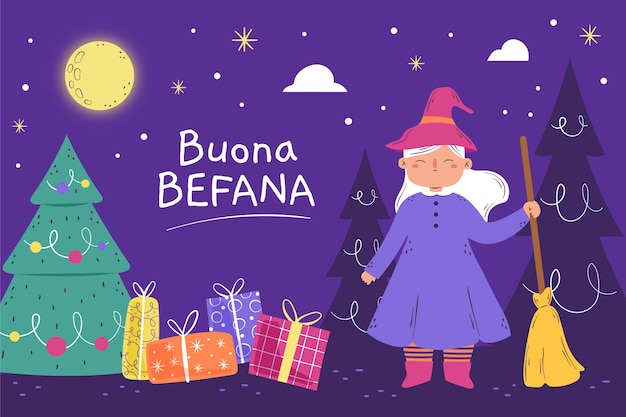 Flach befana hintergrund