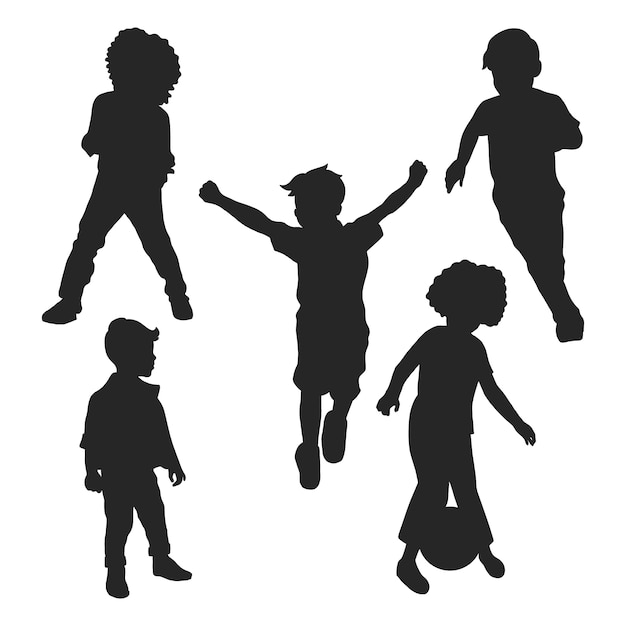 Flach-Design-Jungen-Silhouette