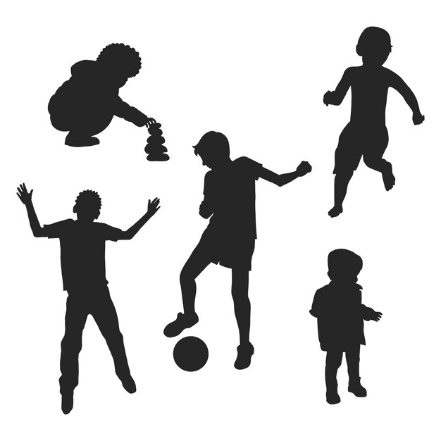 Flach-Design-Jungen-Silhouette