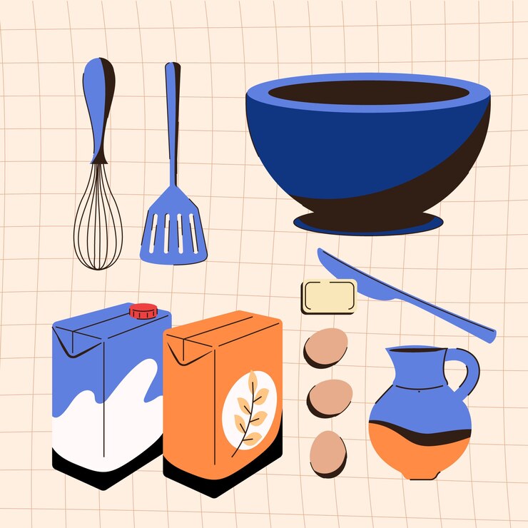 Kostenlose Vektor flach-pancake-tag-design-elemente sammlung