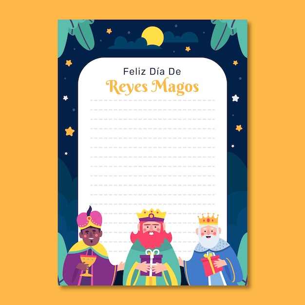 Flachbuchstabenvorlage für reyes magos