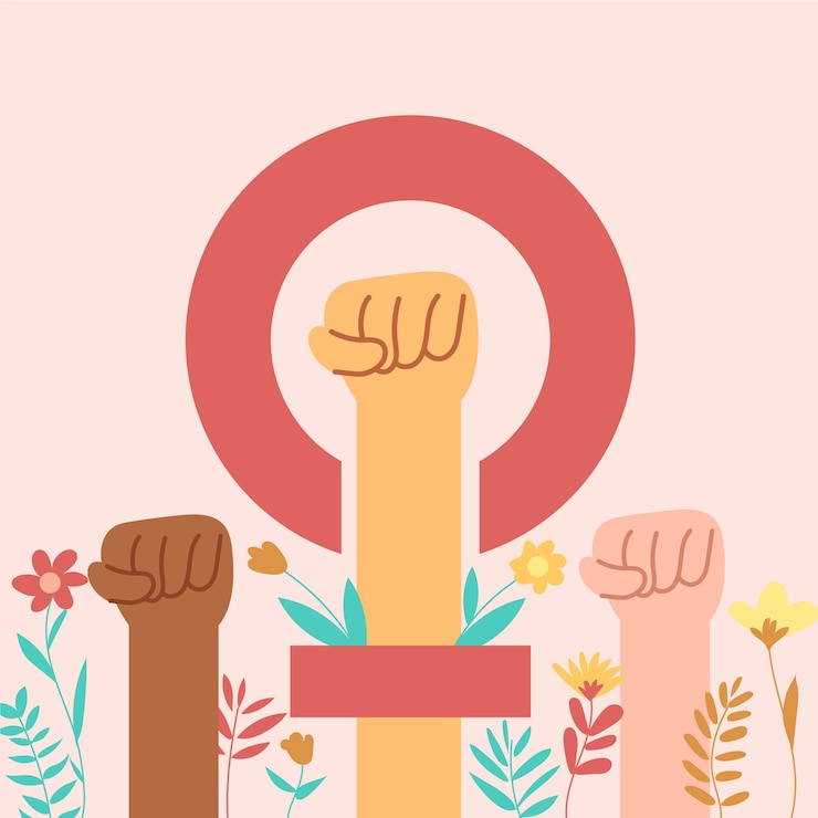 Kostenlose Vektor flache abbildung zum internationalen frauentag