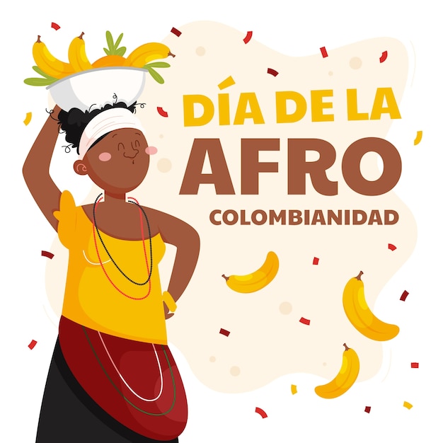 Flache afrocolombianidad-illustration