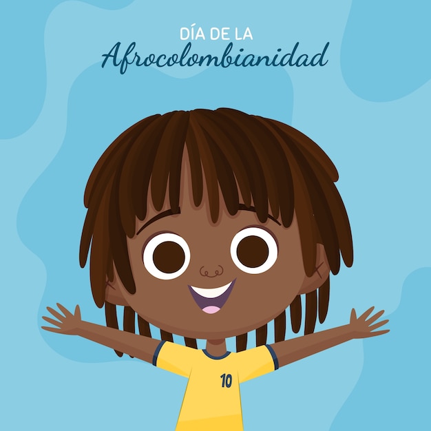 Kostenloser Vektor flache afrocolombianidad-illustration