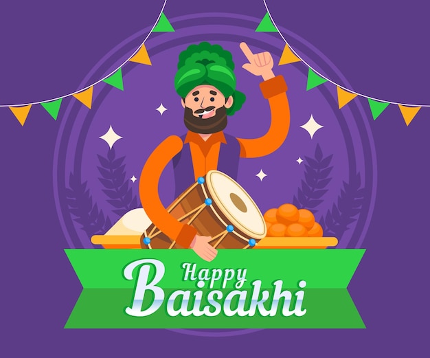 Flache baisakhi-illustration