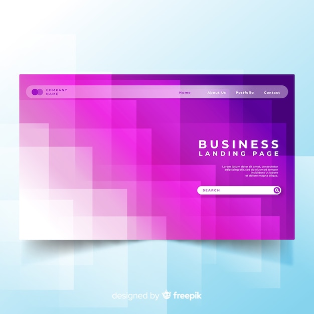 Flache business-landing-page-vorlage