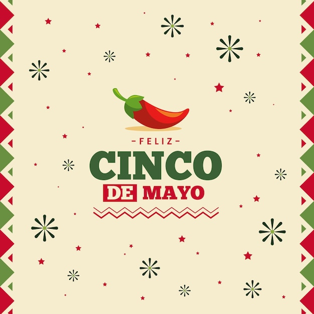 Flache cinco de mayo illustration