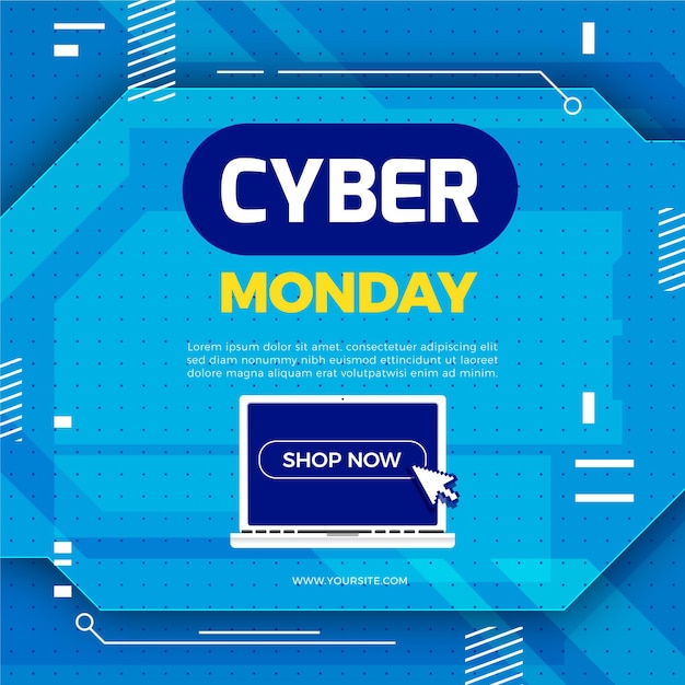 Flache Cyber Monday-Verkaufsillustration