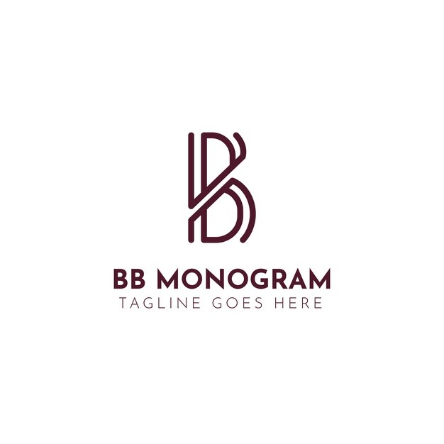 Flache Design-BB-Logo-Vorlage