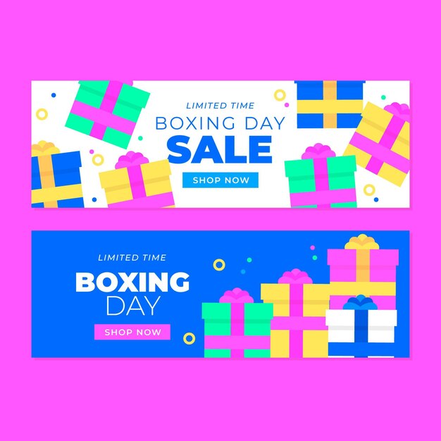 Flache design boxing day sale banner vorlage