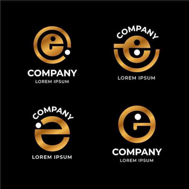Flache design e logo vorlagen sammlung